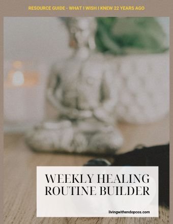 Weekly healing routine builder